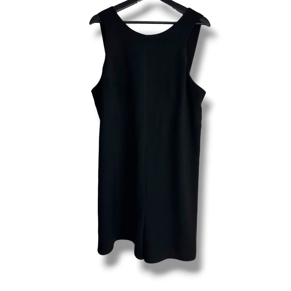 MNG Romper Womens XL Black Sleeveless Scoop Neck Textured Twill Back Zip